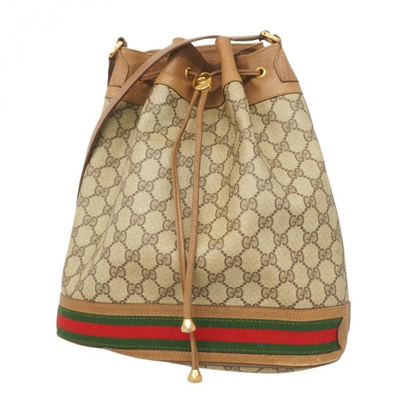 Gucci GG Shoulder Supreme Beige Brown Bag Sherry - Picture 1 of 9